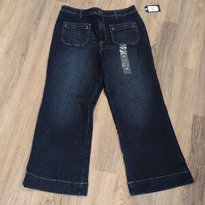 Nwt Nautica Dark Blue Flare & Wide Leg Jeans Size 14